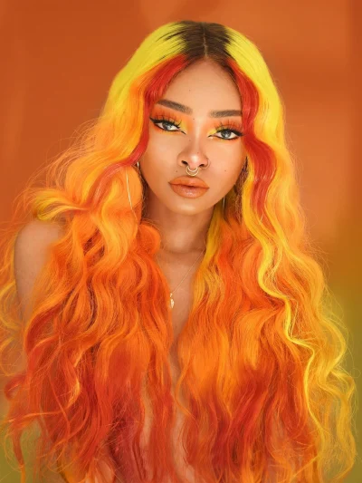 Haruko Fire—Fiery Ombre Wig